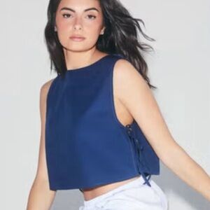 Daphne Nightcap Poplin Cotton Navy Blue Lounge Co-Ord Set